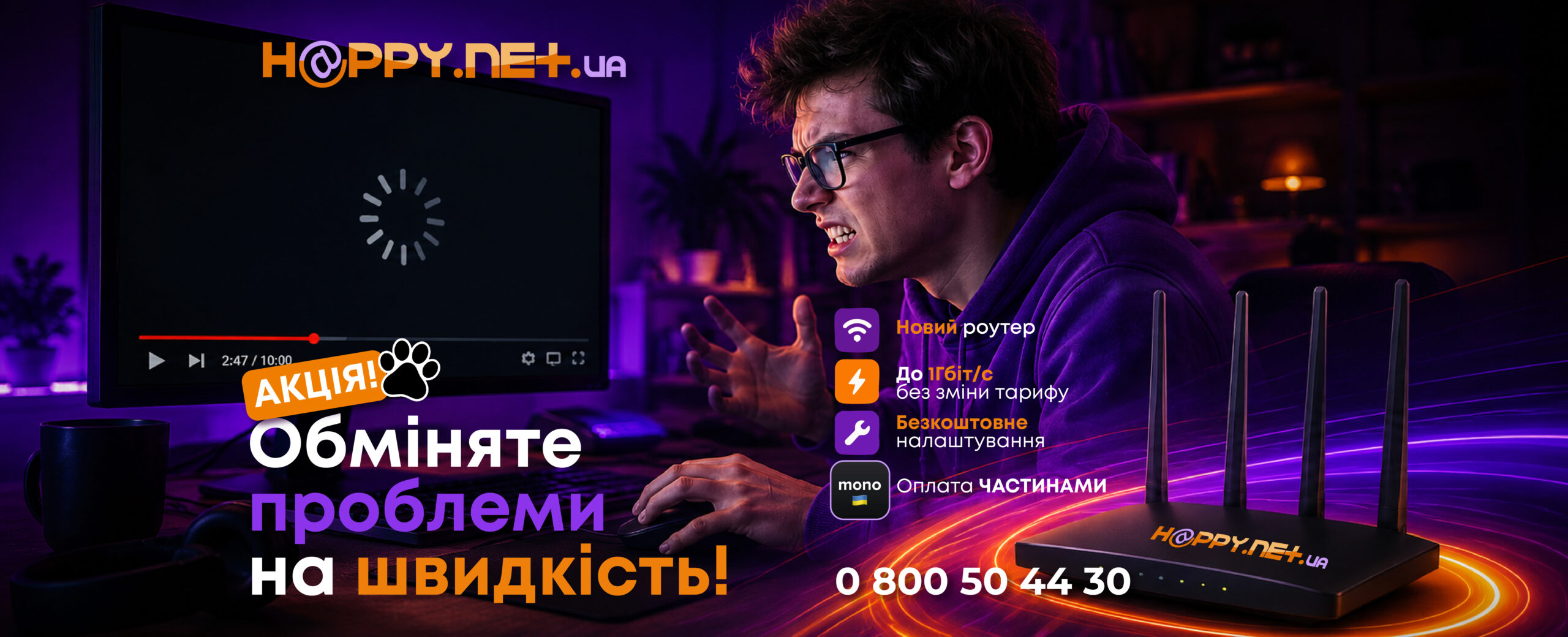 Оновіть роутер — отримайте 1 Гбіт/с до кінця року без доплат!